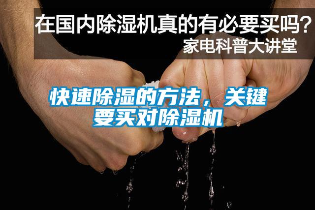 快速除濕的方法，關鍵要買對除濕機