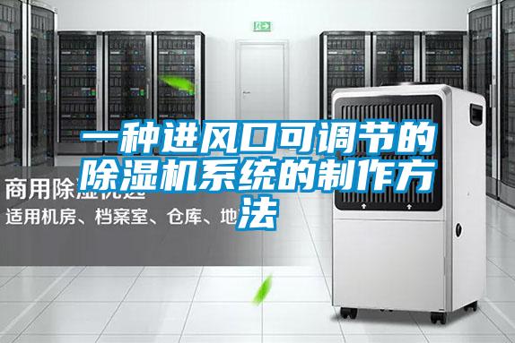 一種進風口可調節(jié)的除濕機系統(tǒng)的制作方法
