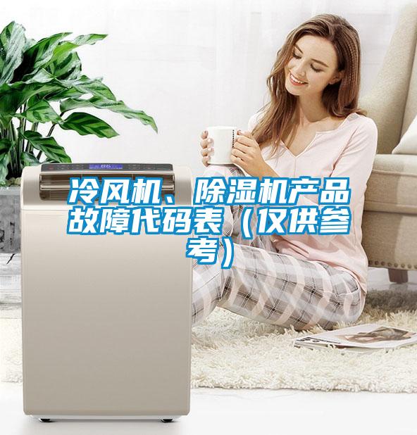 冷風機、除濕機產品故障代碼表（僅供參考）