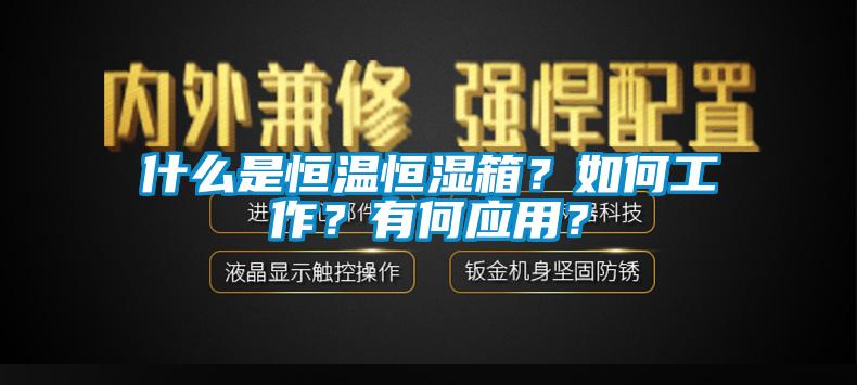 什么是恒溫恒濕箱？如何工作？有何應用？