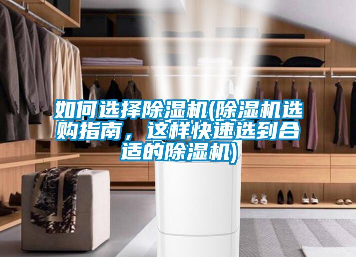 如何選擇除濕機(除濕機選購指南，這樣快速選到合適的除濕機)