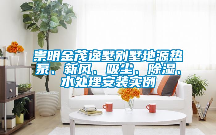 崇明金茂逸墅別墅地源熱泵、新風、吸塵、除濕、水處理安裝實例