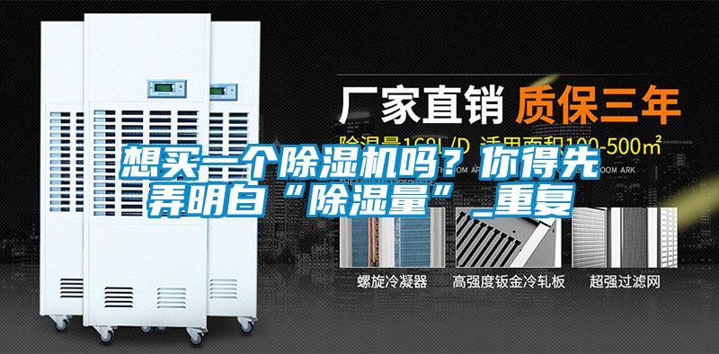 想買一個(gè)除濕機(jī)嗎？你得先弄明白“除濕量”_重復(fù)