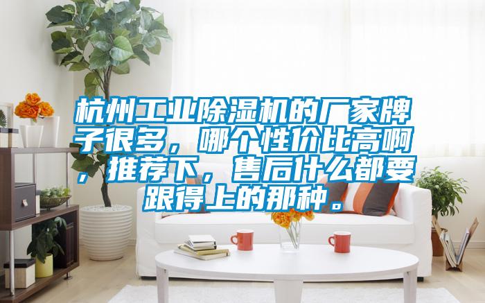 杭州工業(yè)除濕機的廠家牌子很多，哪個性價比高啊，推薦下，售后什么都要跟得上的那種。