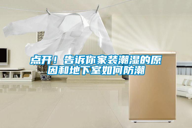 點開！告訴你家裝潮濕的原因和地下室如何防潮
