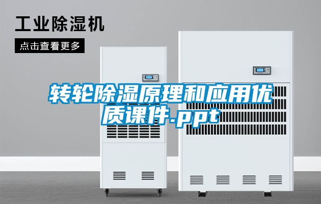 轉(zhuǎn)輪除濕原理和應用優(yōu)質(zhì)課件.ppt