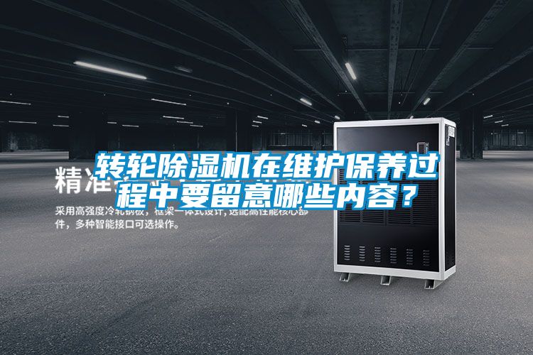 轉輪除濕機在維護保養過程中要留意哪些內容？