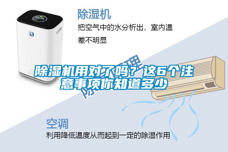 除濕機用對了嗎？這6個注意事項你知道多少